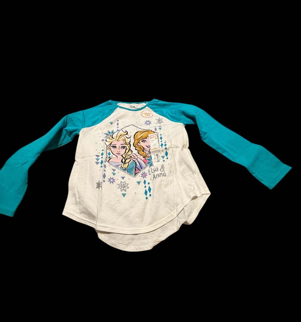 Disney Frozen Elsa and Anna Long Sleeve Graphic T-Shirt